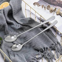 2PCS Kitchen Creative Stainless Steel Long Handle Spoon Office Coffee Spoon