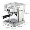 Geek Chef 20 bar espresso machine,  with milk frother, 1.8 liter water tank, stainless steel