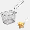Square Electroplated Chip Basket Mini Fried Basket Fried Basket Customized Snack Food Basket
