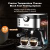 Espresso Machine 15 Bar For Espresso,  High Performance 1300W With Foaming Milk Frother Wand