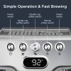 Geek Chef 20 bar espresso machine,  with milk frother, 1.8 liter water tank, stainless steel