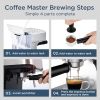 Geek Chef 20 bar espresso machine,  with milk frother, 1.8 liter water tank, stainless steel
