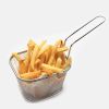 Square Electroplated Chip Basket Mini Fried Basket Fried Basket Customized Snack Food Basket