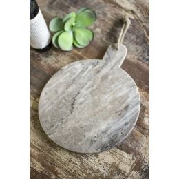 Round Marble Cutting Board With Jute Hanger