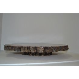 Rustic Lazy Susan Hand Crafted with Log Slices with Bark Turn Table