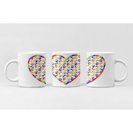 Paw Print Heart Mug