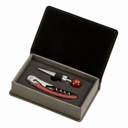 Leatherette 2 Piece Bar Set  6.25" X 3.75"