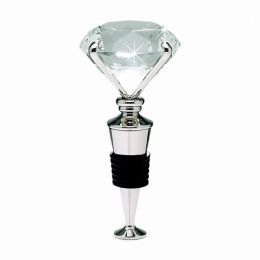 Clear Diamond Bottle Stopper, 4.25"