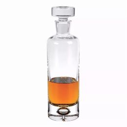 Mouth Blown European Crystal Round Decanter 28 oz