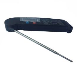Ultra-thin Foldable Probe Barbecue Thermometer Kitchen Food Electronic Probe Type for Barbecue (size: Black)