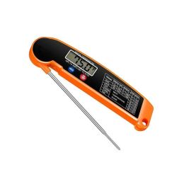 Ultra-thin Foldable Probe Barbecue Thermometer Kitchen Food Electronic Probe Type for Barbecue (size: Orange)