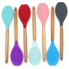 1Pc of Wood Handle Silicone kitchenware Health Kitchenware and kitchen Accessories