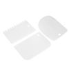 3Pcs Plastic Dough Knife Icing Fondant Scraper Jagged Edge Plain Smooth Cake Paddle Cake Spatulas