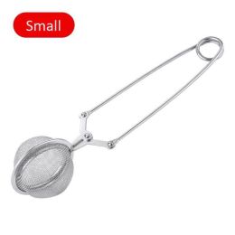 Stainless Steel Tea Infuser Sphere Mesh Tea Strainer Coffee Herb Spice Filter Diffuser Handle Ball (size: S)