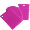 3PCS/Set Colorful Multifunctional Irregular Teeth Edge DIY Cream Scraper Cake Mold Tools