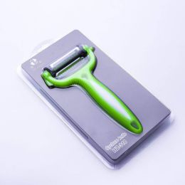 Kitchen Accessories Planer Multifunctional 360 Degree Rotary Potato Peeler Gadget 3 Blades (Color: Green)
