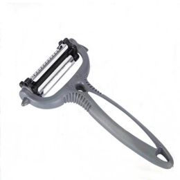 Kitchen Accessories Planer Multifunctional 360 Degree Rotary Potato Peeler Gadget 3 Blades (Color: Gray)