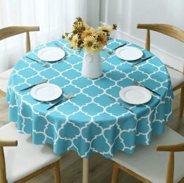 Tablecloth For Round Tables Waterproof Satin Resistant Washable Dining Table Protector (size: 100*100cm)