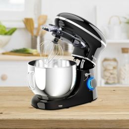 6.3 Quart Tilt-Head Food Stand Mixer 6 Speed 660W (Color: Black)
