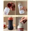 350ml 5 Hole Squeeze Condiment Bottles With Nozzles Plastic Ketchup Mustard Hot Sauces Olive Oil Bottles Kitchen Accessories