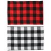 Christmas Decoration Plaid Fabric Placemat Tablecloth