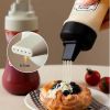 350ml 5 Hole Squeeze Condiment Bottles With Nozzles Plastic Ketchup Mustard Hot Sauces Olive Oil Bottles Kitchen Accessories