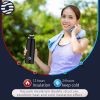 Healter 20oz Leakproof Free Drinking Water Bottle with Spout Lid for, 600ml Stainless Steel Sports Water Bottle for Fitness, Gym and Outdoor Sports