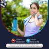 Healter 20oz Leakproof Free Drinking Water Bottle with Spout Lid for, 600ml Stainless Steel Sports Water Bottle for Fitness, Gym and Outdoor Sports