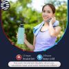 Healter 20oz Leakproof Free Drinking Water Bottle with Spout Lid for, 600ml Stainless Steel Sports Water Bottle for Fitness, Gym and Outdoor Sports
