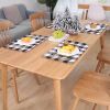 Christmas Decoration Plaid Fabric Placemat Tablecloth