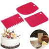 3PCS/Set Colorful Multifunctional Irregular Teeth Edge DIY Cream Scraper Cake Mold Tools