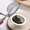 Stainless Steel Tea Infuser Sphere Mesh Tea Strainer Coffee Herb Spice Filter Diffuser Handle Ball