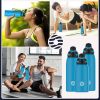 Healter 20oz Leakproof Free Drinking Water Bottle with Spout Lid for, 600ml Stainless Steel Sports Water Bottle for Fitness, Gym and Outdoor Sports