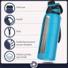 Healter 20oz Leakproof Free Drinking Water Bottle with Spout Lid for, 600ml Stainless Steel Sports Water Bottle for Fitness, Gym and Outdoor Sports
